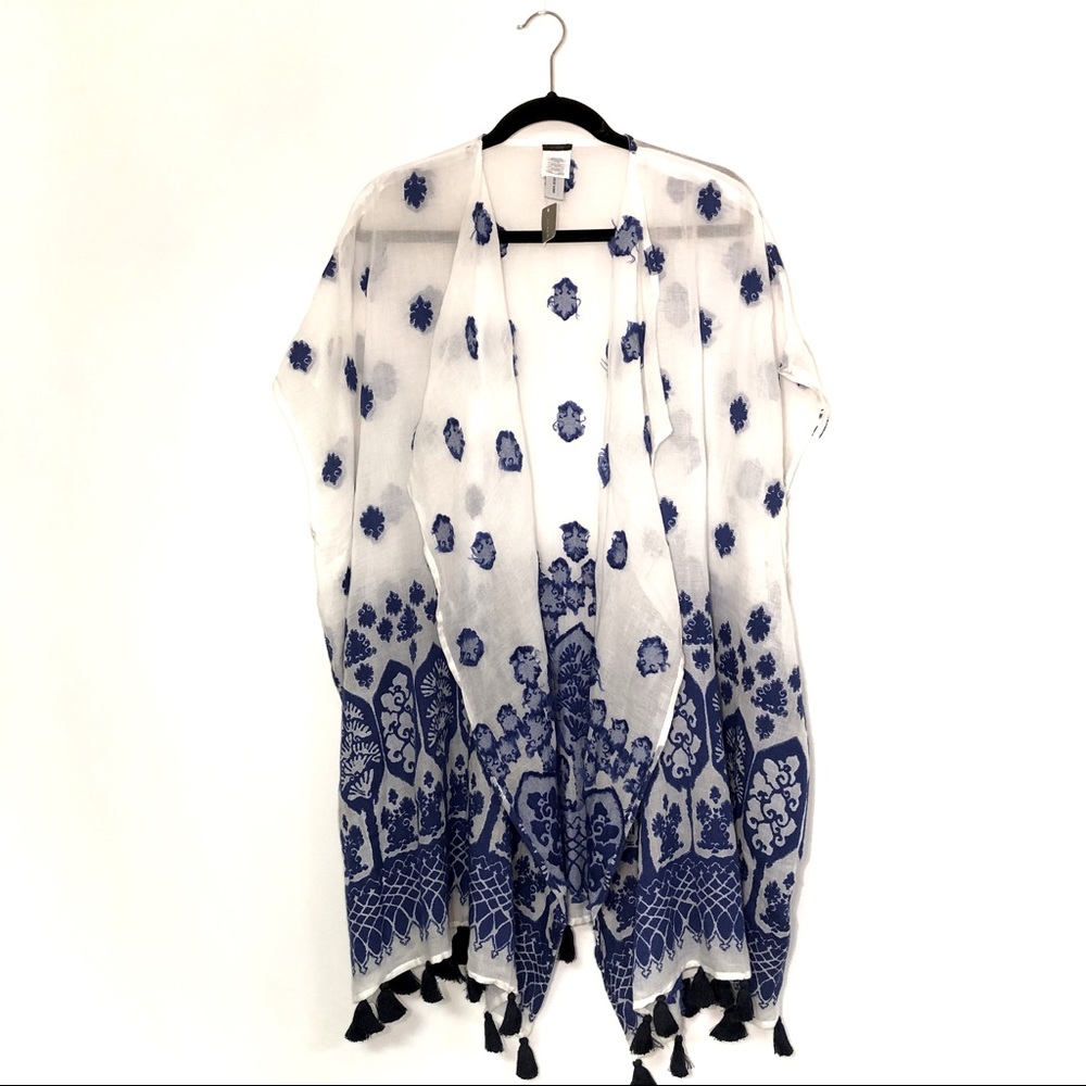 J. Crew Swim, Tassel Beach Shawl in Royal Blue Size S